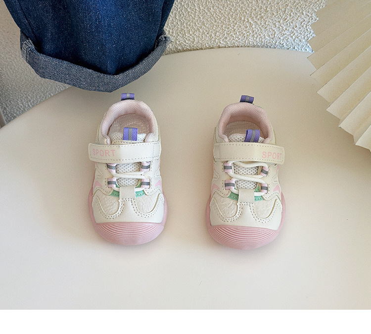宝宝学步鞋0-3岁秋季新款婴幼儿皮面防滑运动鞋男女童机能鞋代发详情13