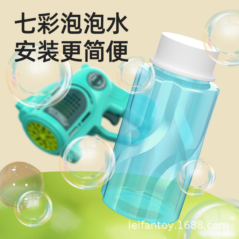 New cross-border e-commerce 21-hole mini bubble machine with music, automatic bubble dispensing, parent-child outdoor playground multi-hole toy pic 5