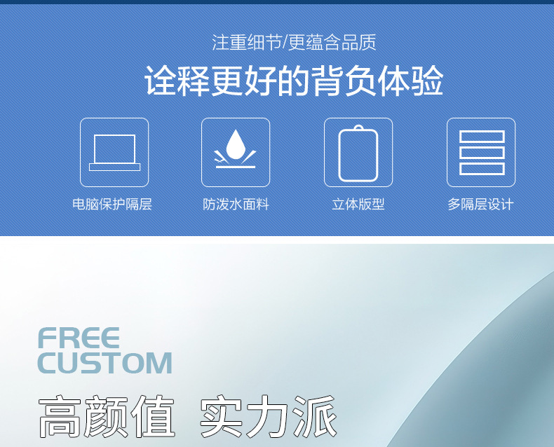 迷彩印花背包外贸大容量休闲双肩包电脑包男初中高中男女学生书包详情2