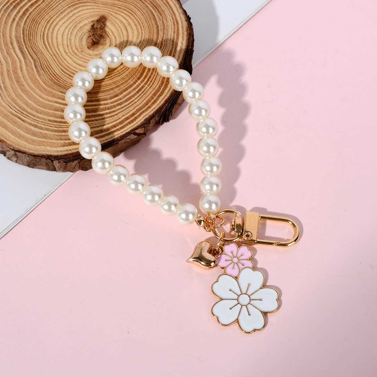 珍珠链条手机链百搭挂件钥匙扣包包diy玩偶挂绳口金包手作配件详情22