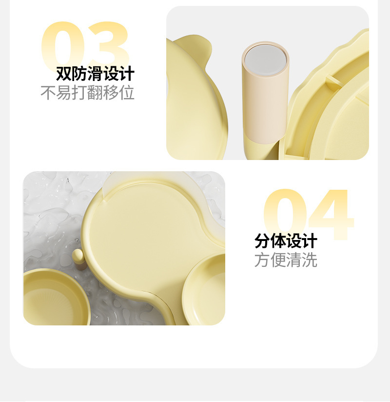 双碗套餐猫咪食盆组合陶瓷餐具套装北欧手柄盘釉下工艺宠物用品详情8