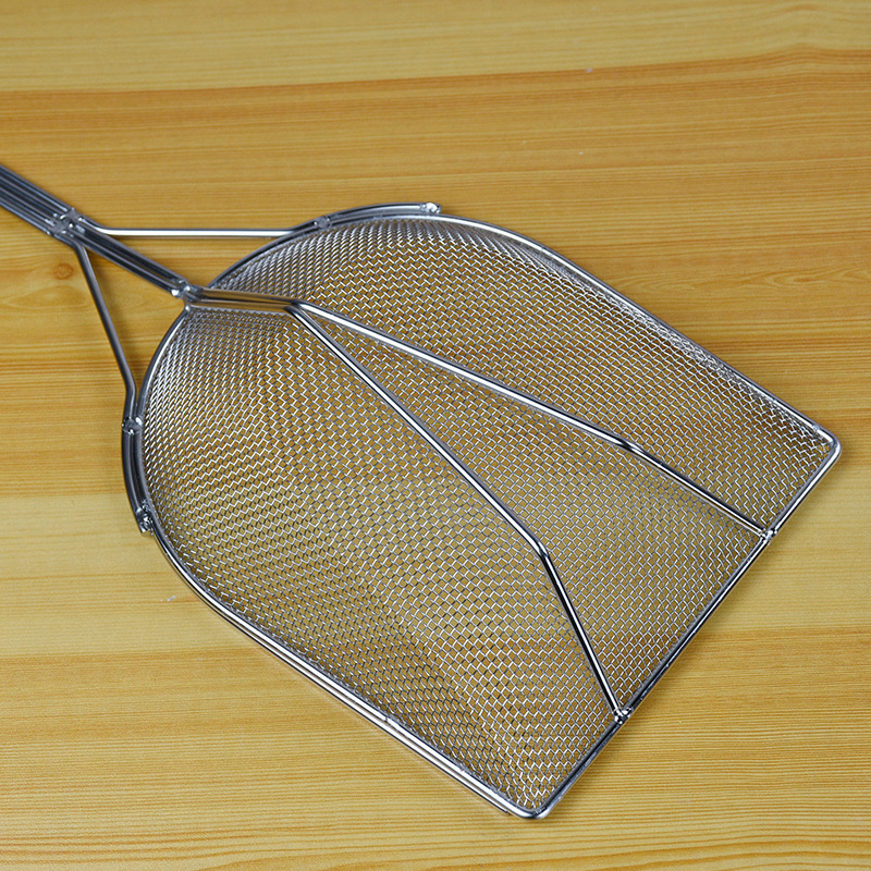 批发不锈钢方形油渣铲 捞渣网捞渣勺 滤油漏勺鸡排炸鸡店薯条油隔详情9