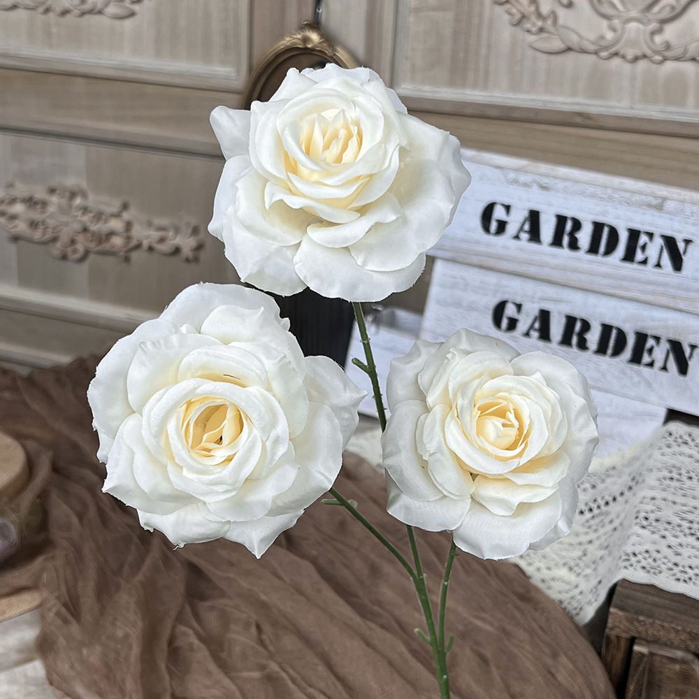 仿真钻石玫瑰假花人造花成品婚庆用花地排造景花高级感客厅插花束详情24