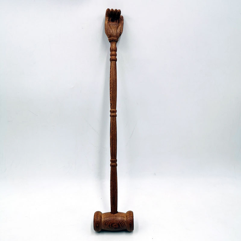 Chicken wing wood back massage device, solid wood dual-purpose fitness hammer, no need to tickle or scratch, wooden craft gift wholesale pic 17