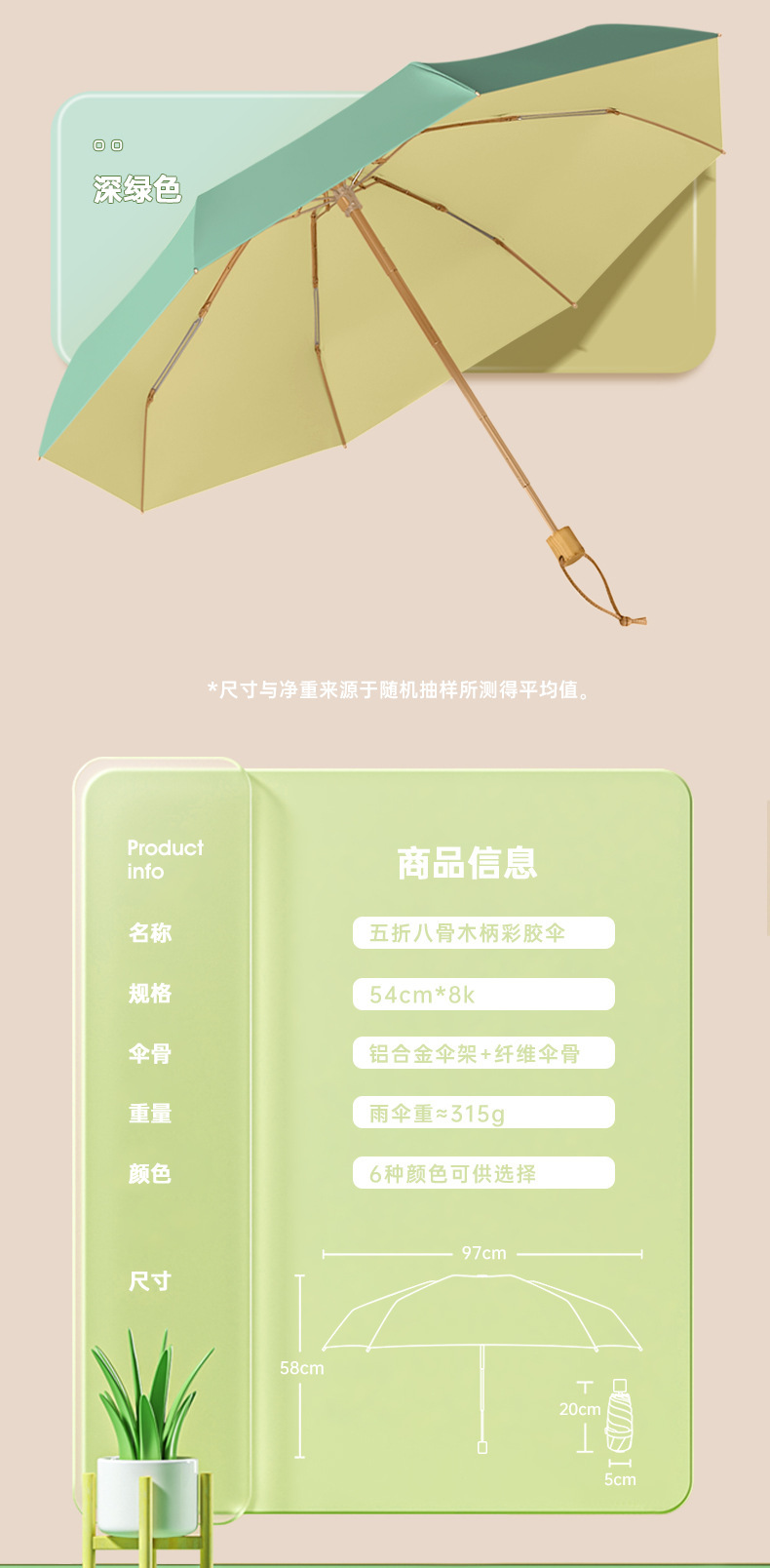 遇水变色防晒大雨伞180cm一次性雨伞详情13