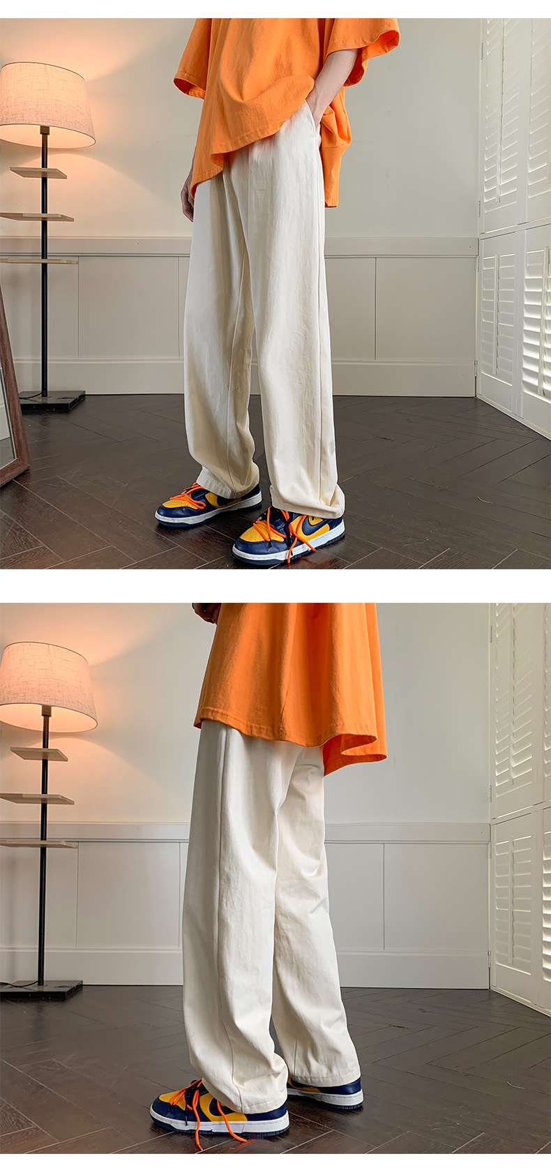 2025新款男士裤子秋冬裤子百搭设计感小众阔腿长裤日系直筒休闲裤详情19