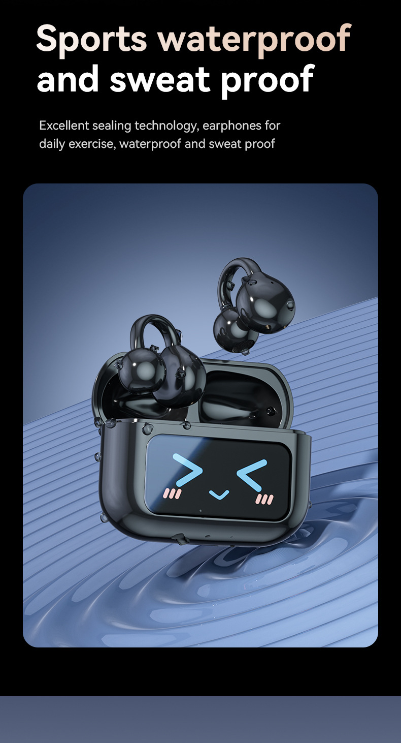 New color screen simultaneous translation Bluetooth headphones, ultra-long battery life, ear-clip wireless Bluetooth headphones with screen 5.4 factory price pic 14