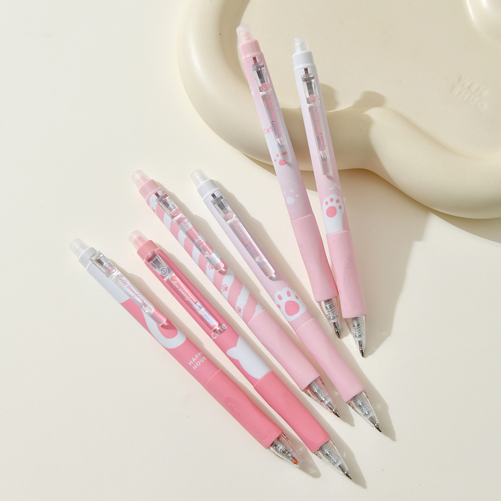 Chenxi Cat Paw Erasable Color-changing Pen 6-piece Set, Soft rubber case Planner Pen, Drawing Pen, Gel Pen, Colorful Creative Erasable Pen pic 15