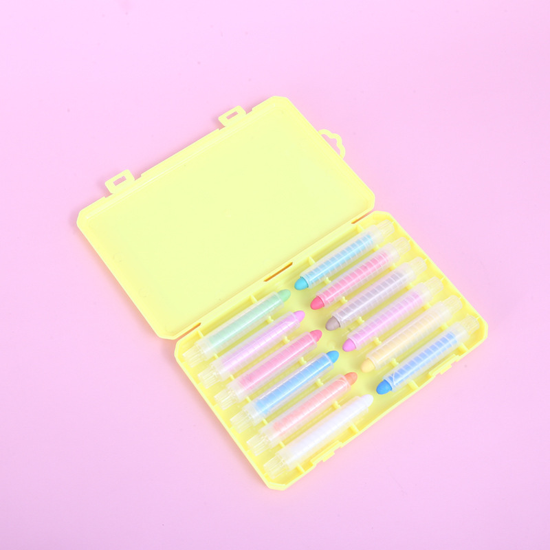 水溶性无尘粉笔白色办公教学用品粉笔儿童彩色涂鸦绘画固体粉笔详情12