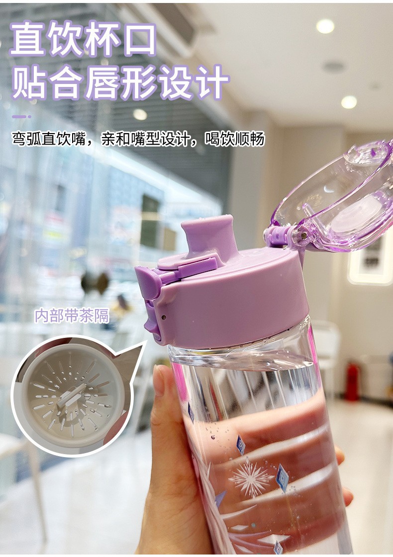 正版Tritan卡通水杯夏季运动塑料学生水壶食品级高颜值儿童水杯详情11
