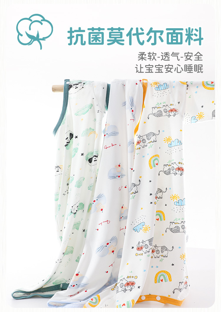 婴儿睡袍薄款夏季宝宝儿童天丝睡衣家居服洋气小童长袖睡裙详情5