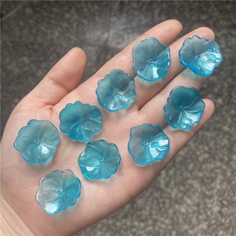 琉璃22*24mm立体圆荷叶diy古风发簪玉簪花叶子荷花步摇材料配件详情6