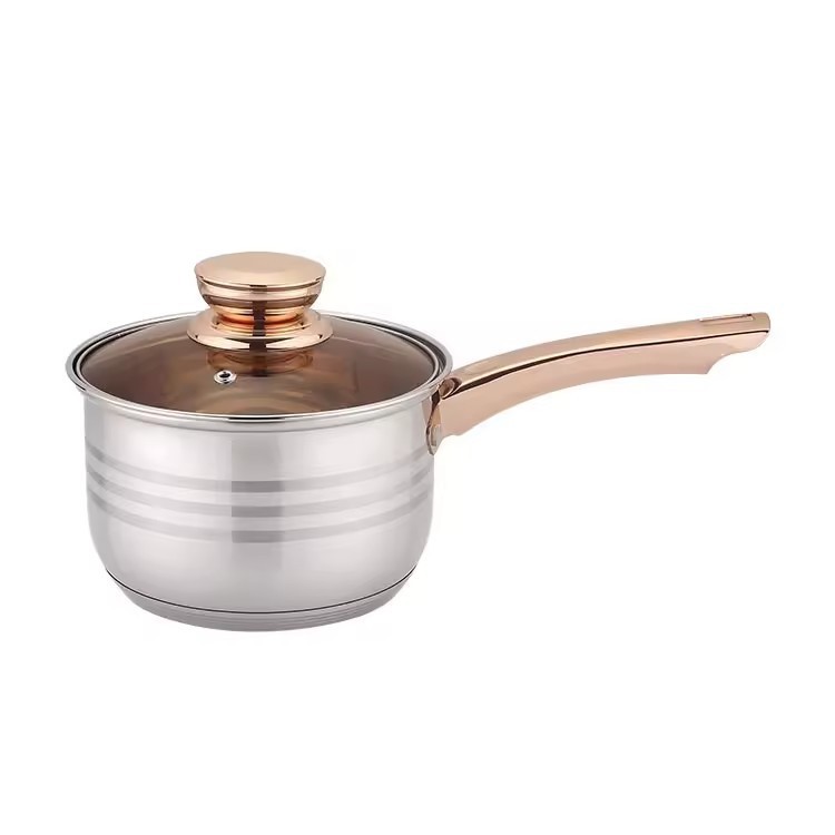 Hot-selling 12-piece stainless steel cookware set, thickened double-bottom soup pot, flat pan, cross-border export pot set pic 19