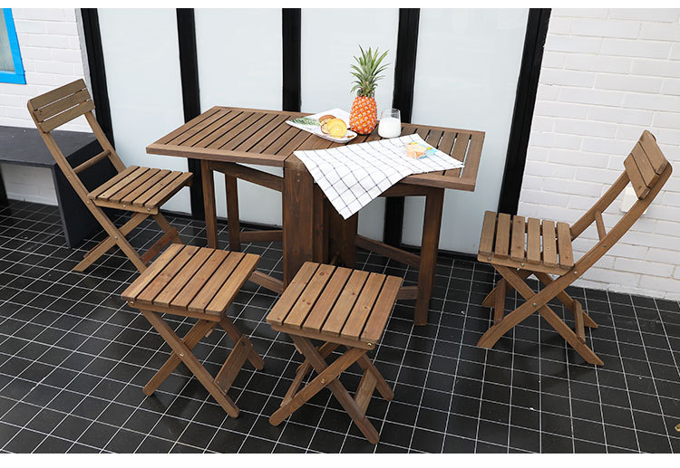 包邮实木可折叠桌靠背椅组合便携家用户外阳台简易小茶几方圆餐桌详情18