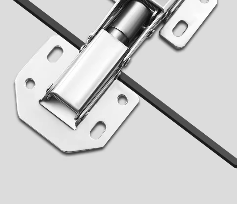 Perforation-free hinge cabinet, aircraft spring damping, hydraulic buffer, stainless steel hinge, perforation-free cabinet door hardware pic 5
