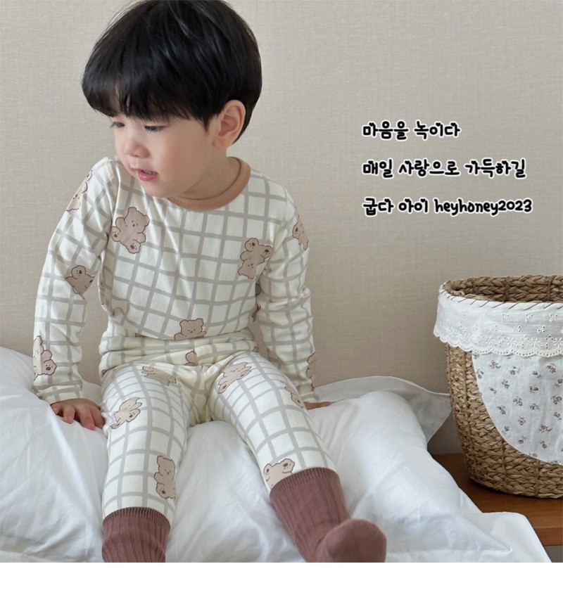 A类纯棉男女童宝宝秋季家居服内衣套装韩版无感印花睡衣秋衣秋裤详情14