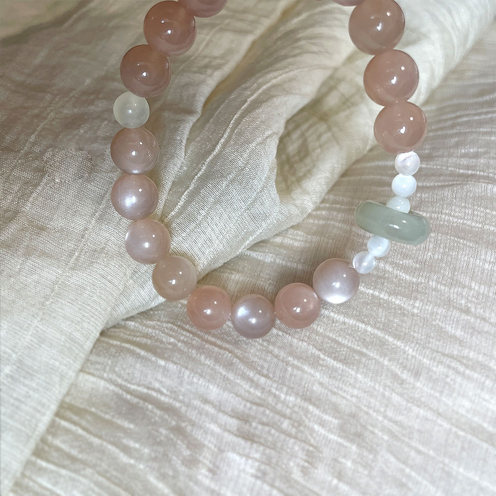 松雪院绢原创天然简约太阳石气质冷淡风手串小众法式复古感仙女详情7