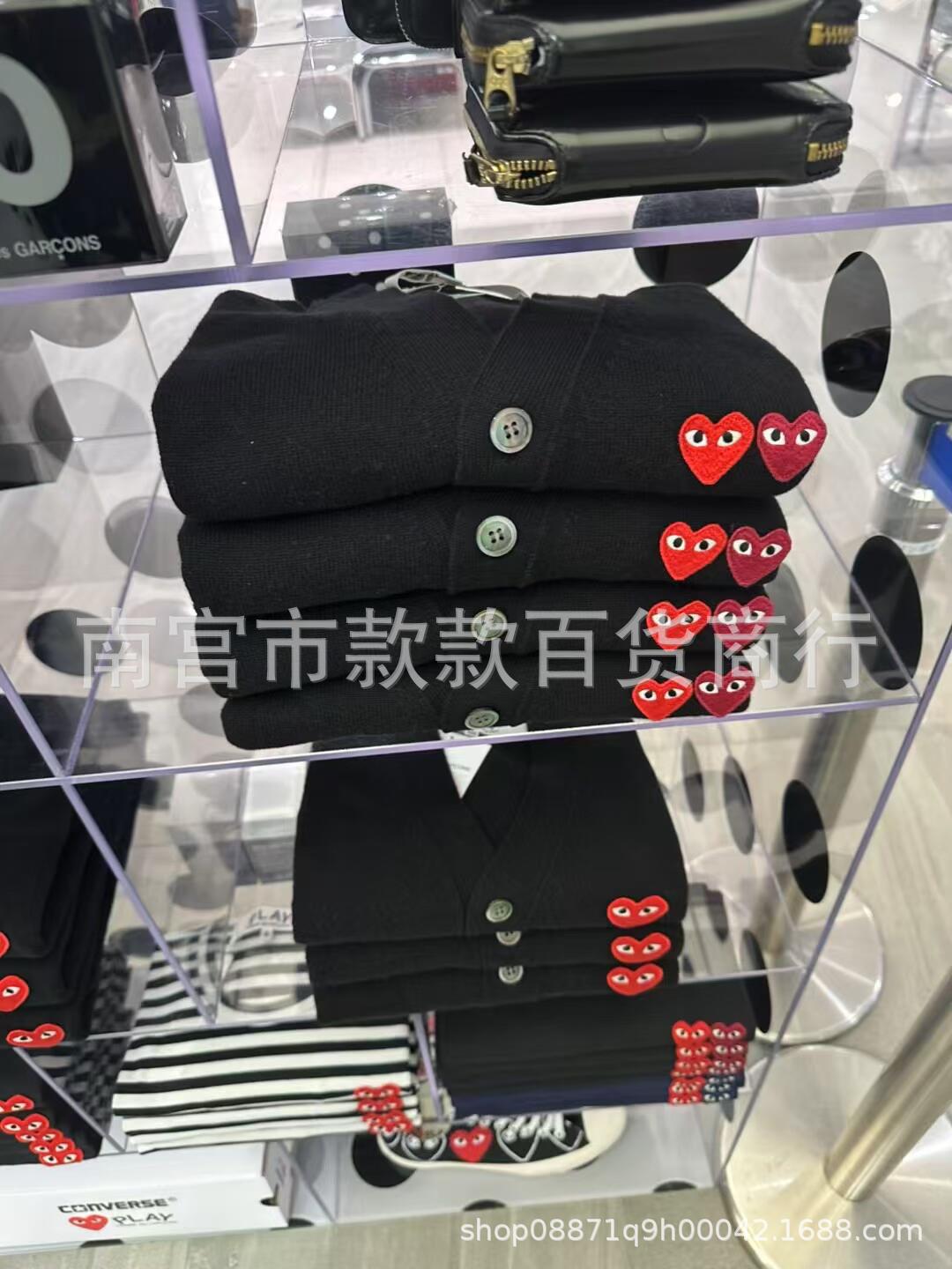 日系爱心羊毛针织衫女play开衫长袖男情侣亲子装川久同款外套保玲详情26