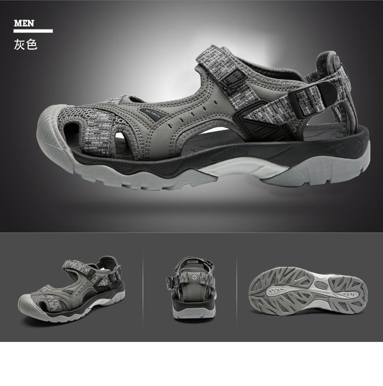 跨境外贸 情侣款 户外凉鞋男女沙滩鞋防滑登山徒步鞋男包头运动鞋详情42