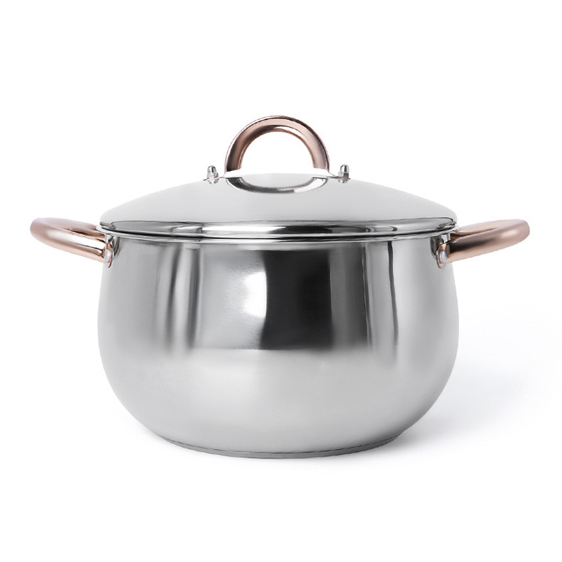 C&E Creative Kitchenware and Pot Set: Soup pot, hot pot, steamer, milk pot, uncoated frying and stir-frying pot, kitchen and household use pic 6