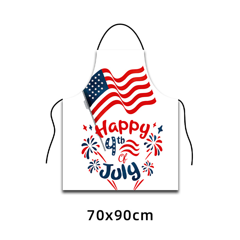 Cross-border Independence Day sleeveless apron, festival party supplies, painting training, kitchen print advertising apron wholesale pic 9