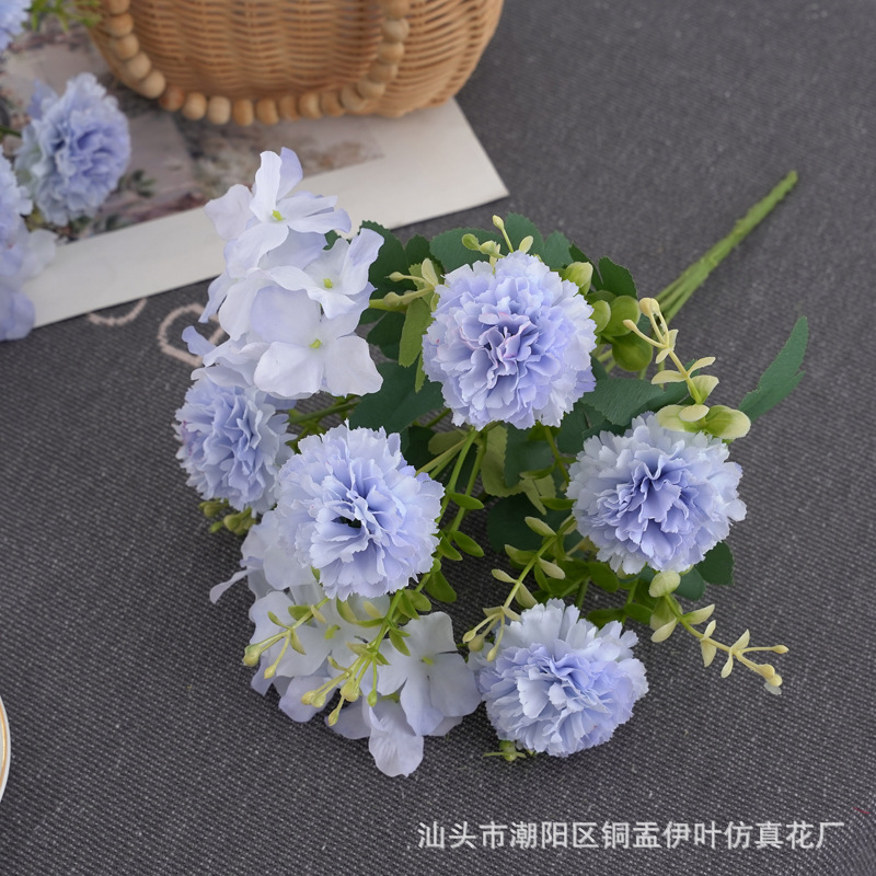 北欧仿真小玫瑰牡丹人造花家居装饰婚庆花墙洋甘菊花束详情15