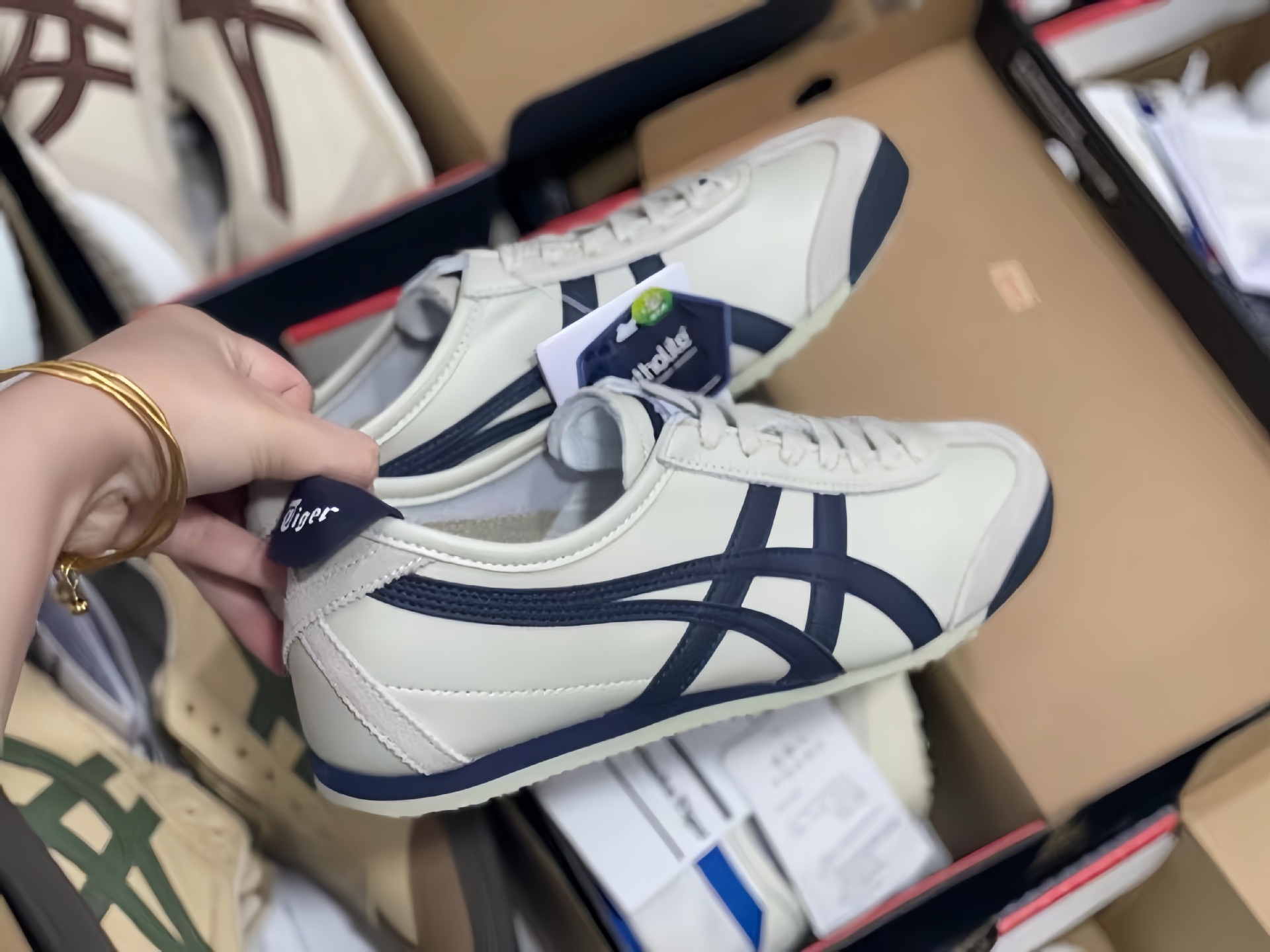 莆田鞋鬼冢虎亚瑟一脚蹬女鞋懒人德迅鞋tiger男鞋情侣运动鞋 纯原详情5