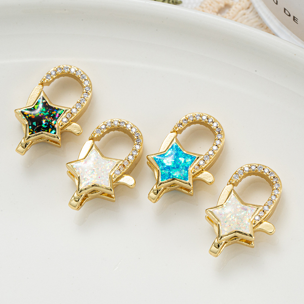 diy copper plated 18k real gold double-ring pearl string necklace clasp, jewelry, handcrafted bead necklace accessory pic 23