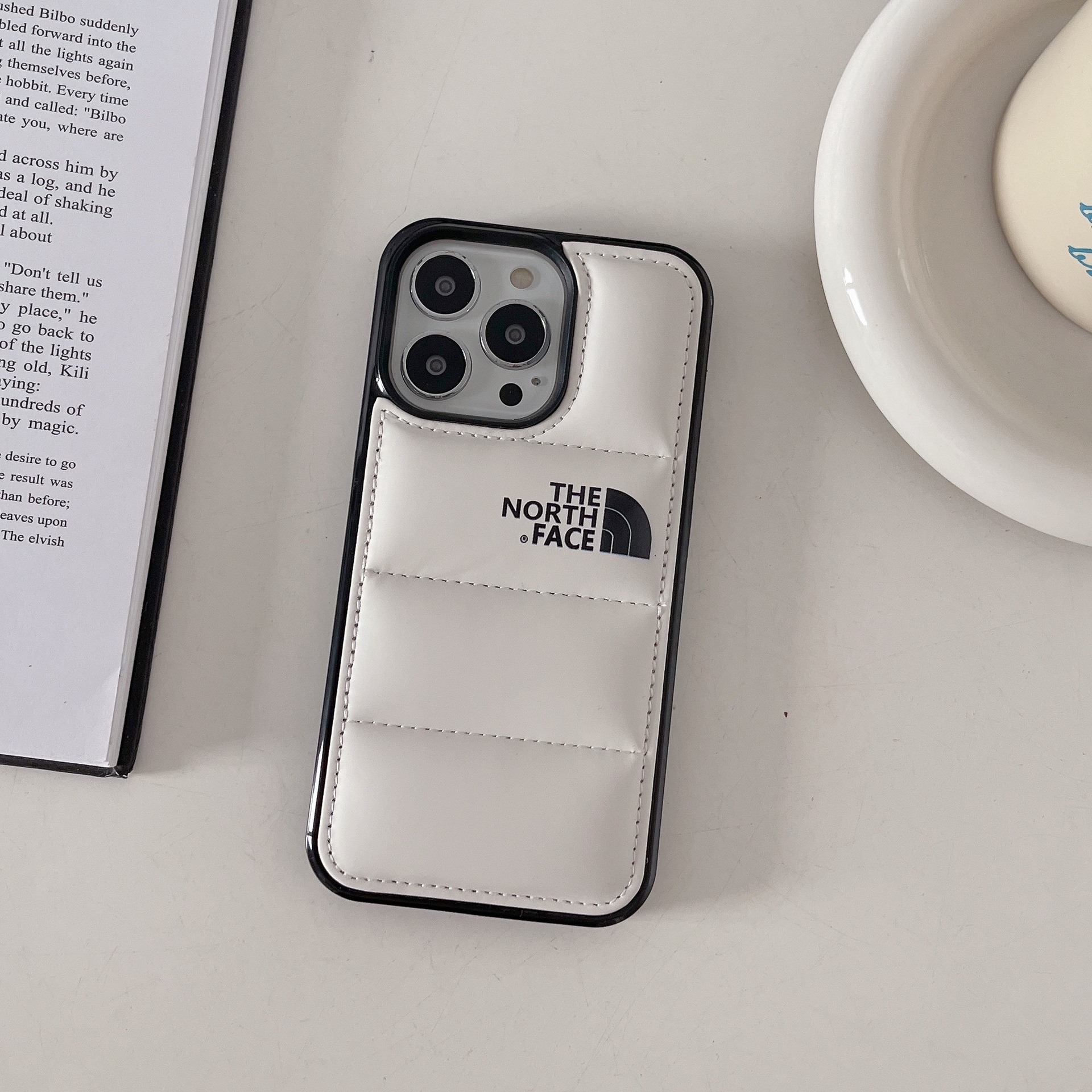 羽绒服北面适用iPhone16promax填充棉手机壳14promax充棉羽绒服13详情19