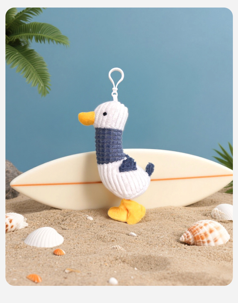 抖音可爱毛绒动物加油鸭钥匙扣玩偶娃娃鸭子公仔包包挂饰挂件批发详情5