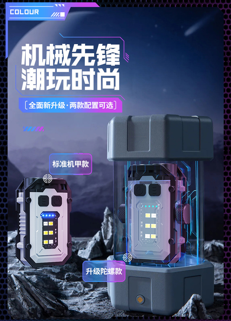 Cross-border multi-functional LED high-intensity flashlight, mini magnetic keychain lamp, USB charging outdoor cap clip lamp pic 6