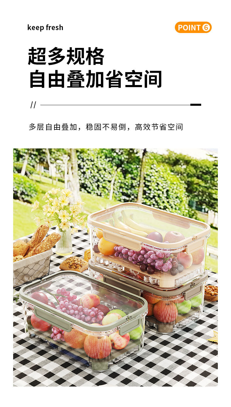 厂家现货  手提保鲜盒冰箱保鲜盒便当盒户外野餐篮零食水果收纳盒详情7