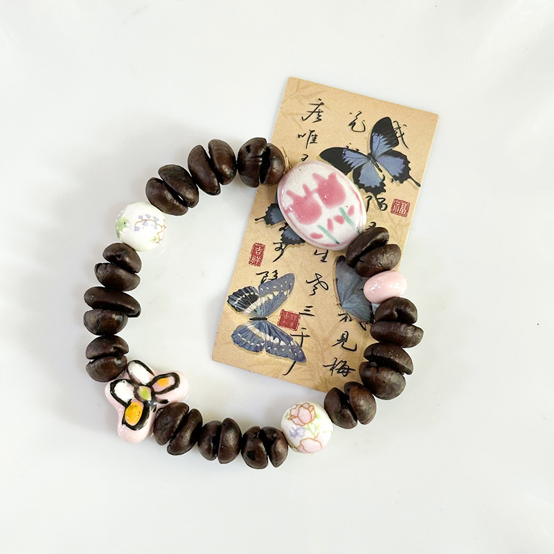趣味咖啡豆猫爪串珠手链新中式设计感手作葫芦梅花手串百搭手链详情27