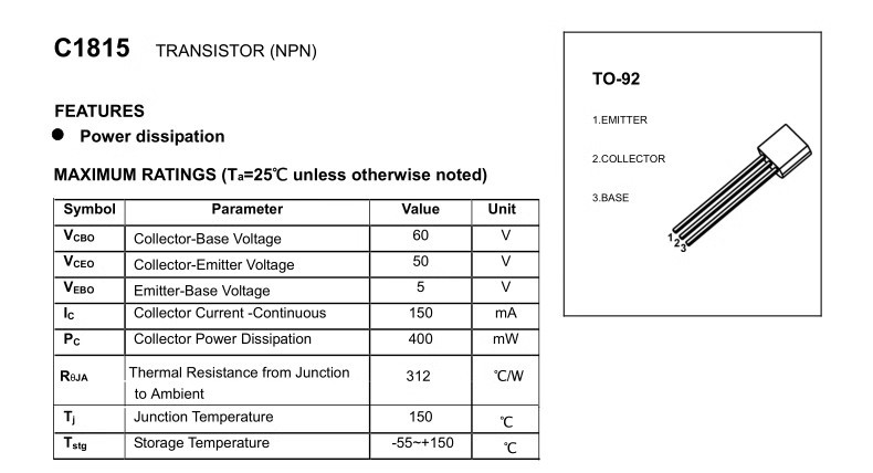 2SC945 C1815 C828A 2SA733 A1015 NPN/PNP三极管 TO-92/SOT-23 pic 3