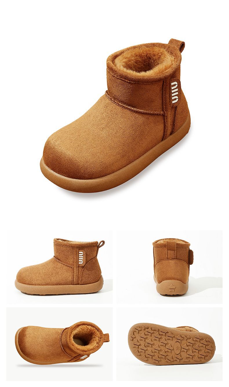 儿童棉鞋女童冬季2025新款加绒加厚雪地靴防水防滑中小男童鞋保暖详情7