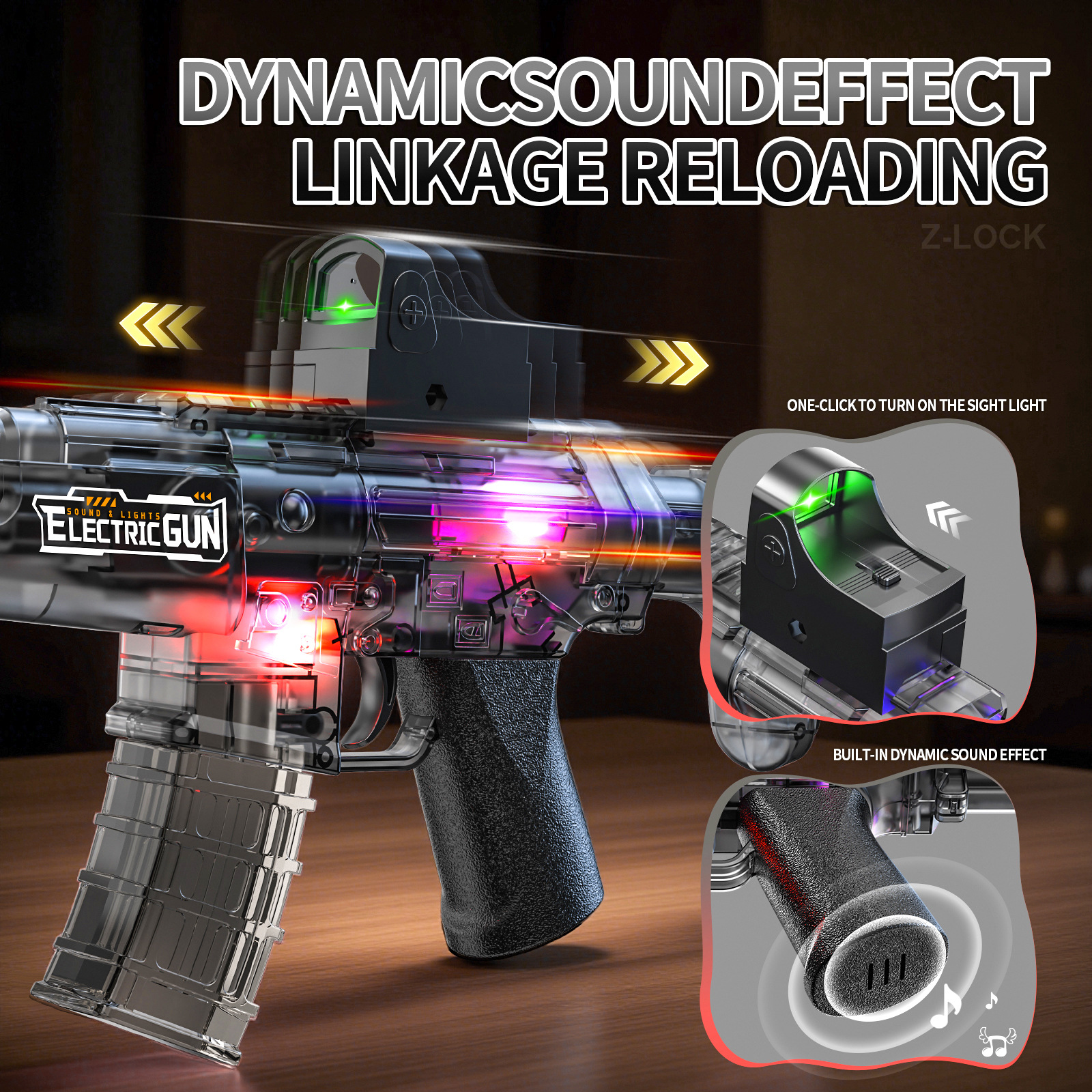 跨境儿童小号手动单发格洛克可发射软弹枪男孩模型玩具枪水弹枪详情3