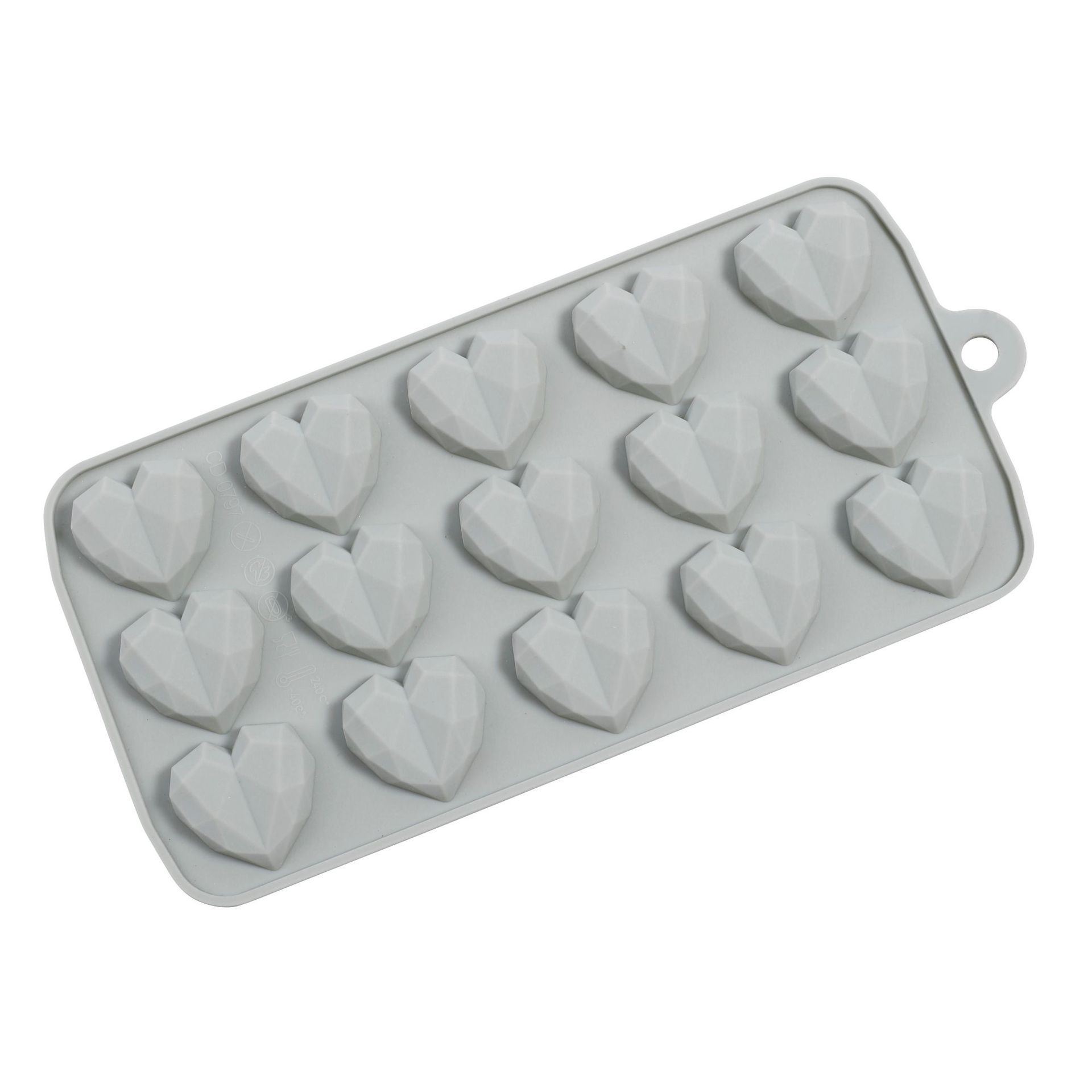 热卖爱心形状巧克力模具 耐高温 容易脱模 硅胶蛋糕模型详情6