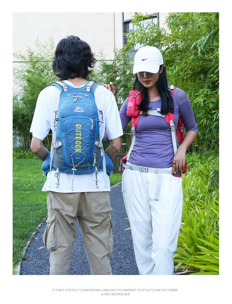 Wholesale of large-capacity portable water-resistant backpacks for outdoor travel and cycling, suspended frame travel and mountaineering bags pic 22