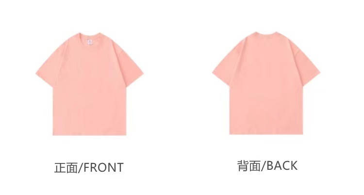 320G heavy-duty short-sleeved T-shirt for men, loose pure cotton base layer, high-end small neckline, solid color American-style T-shirt for both men and women, half sleeve pic 36