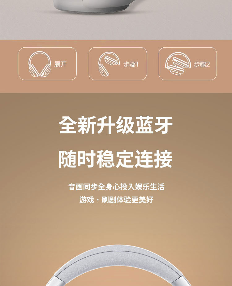 爱虎耳机跨境新品ANC头戴式蓝牙耳机 ANC 801降噪无线长续航耳麦可折叠详情7