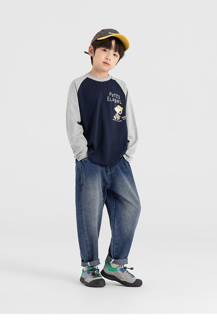 多多家男童牛仔裤2025秋季柔挺有型百搭质感儿童宽松复古休闲长裤详情24