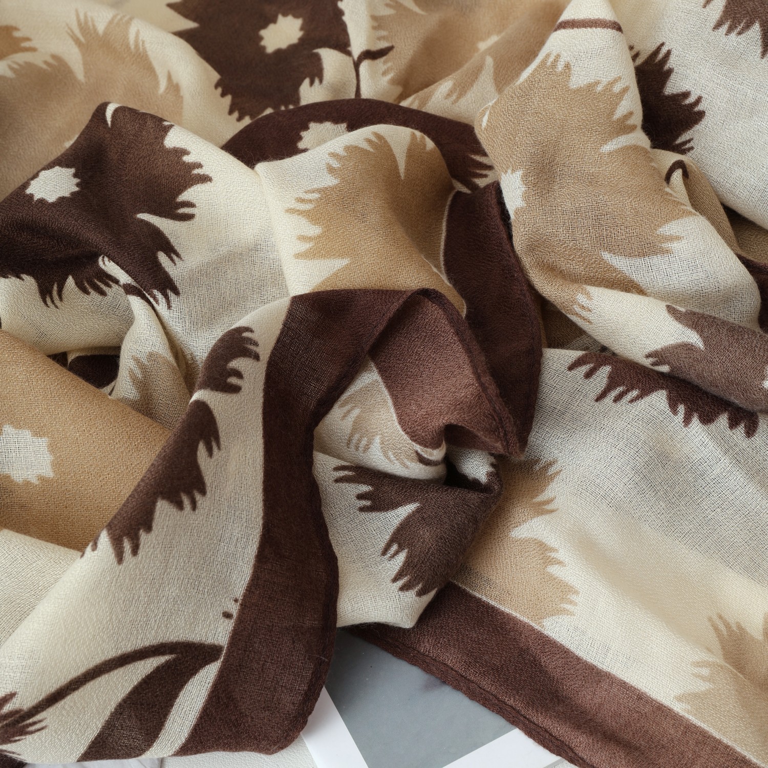 A color-blocked fashionable faux wool scarf, a thin and warm silk scarf, a large shawl, and a fashionable cape long scarf for women pic 1