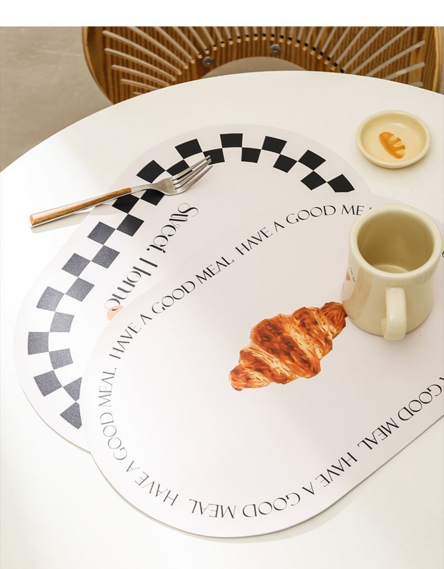 Bread leather placemats, ins style heat insulation pads, high-end and light luxury Western placemats, waterproof and oil-proof office desktop pads pic 22