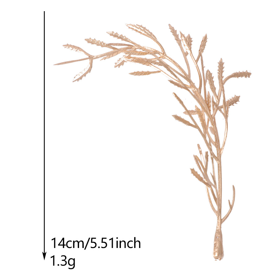 复古植物配件仿真金色叶子手工插花配件节日装饰仿真花跨境代发详情25