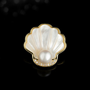 Original design natural mother-of-pearl star raindrop brooch, fashionable, light luxury, dynamic design, delicate and versatile brooch pic 6