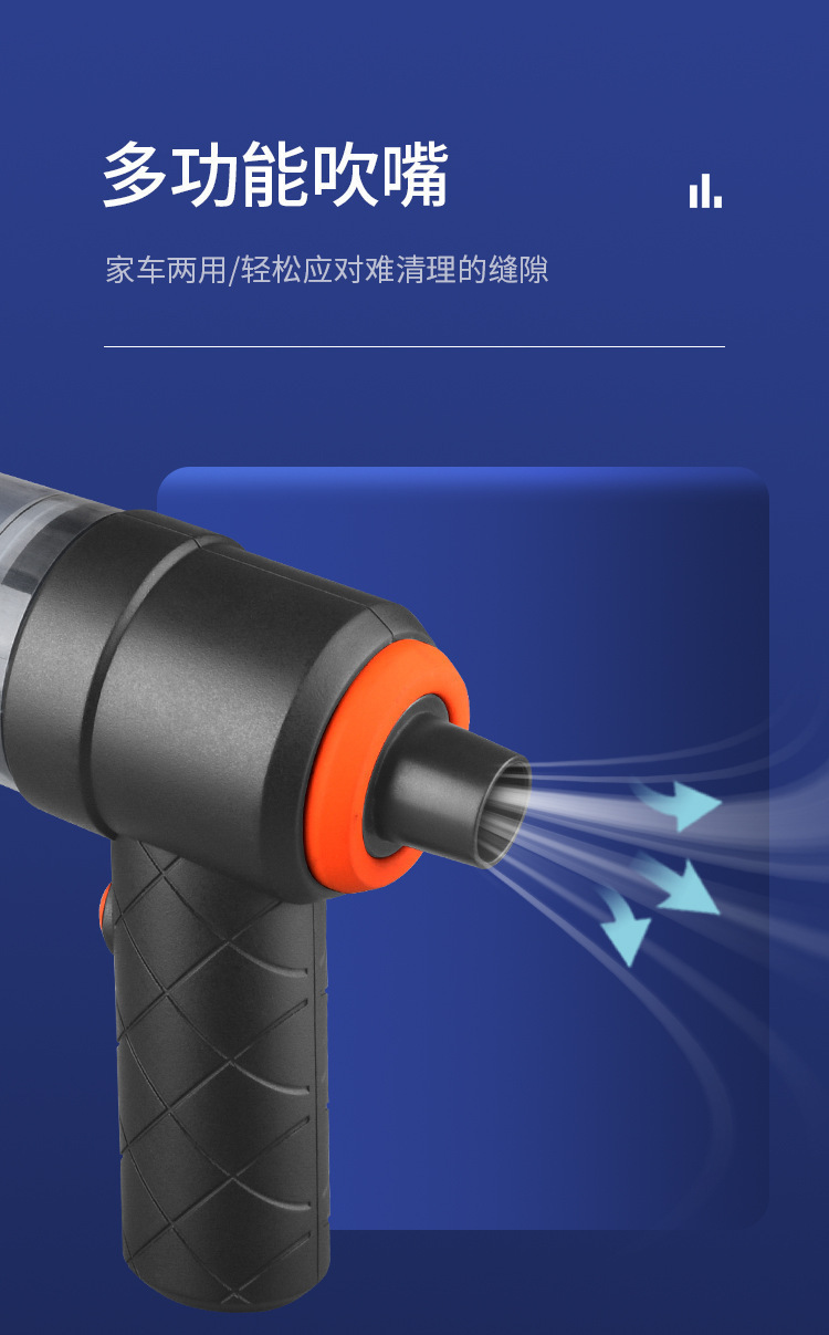 Handheld, standing, blowing and suction integrated mini cordless vacuum cleaner for both home and car, portable car vacuum cleaner, easy to suck at any time pic 7