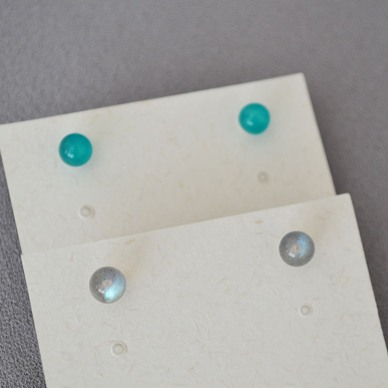 日韩小众简约月光拉长石天河石小巧日常通勤款925银针耳钉耳饰女详情3