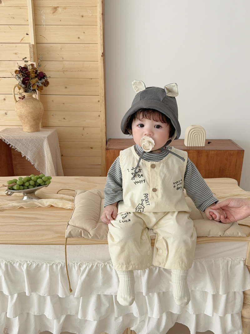 【T恤+背带裤套装】韩版婴儿春秋装衣服婴幼儿男女童外出服洋气童详情5