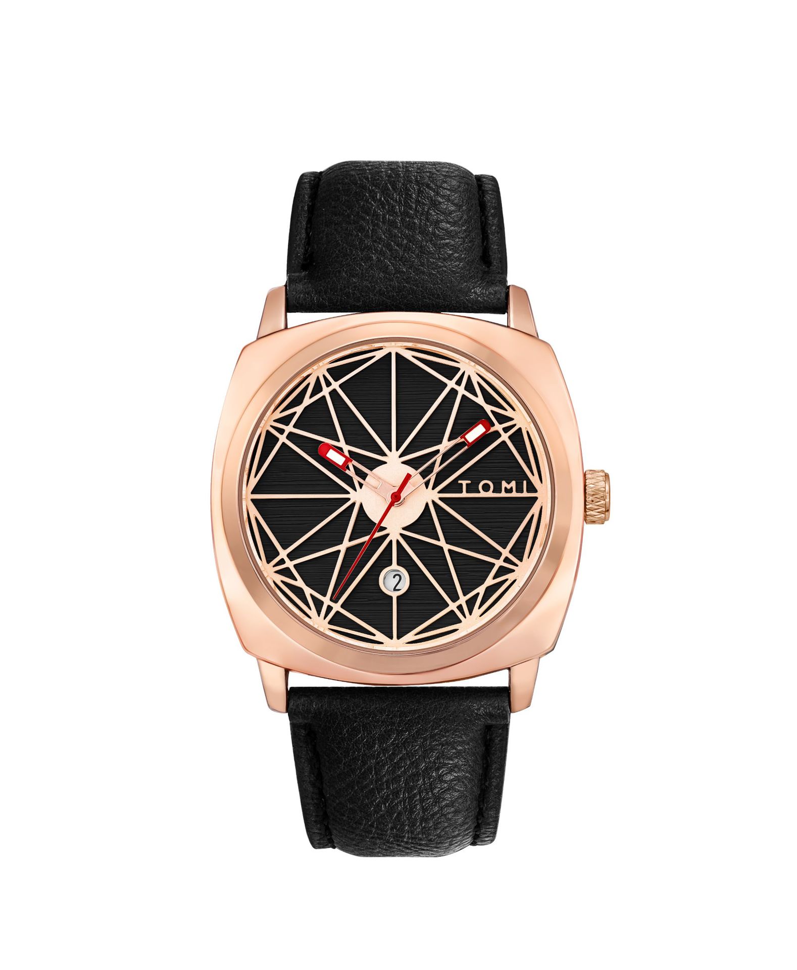 TOMI Temi complex square dial retro skeletonized design calendar watch, fashionable and simple quartz wristwatch for both men and women pic 12