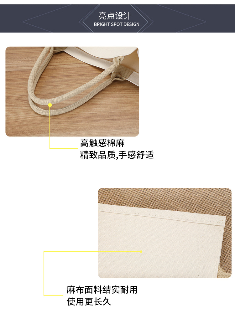 Customized laminated waterproof three-dimensional canvas bags, eco-friendly supermarket shopping bags, gift bags, advertising bags, and printed logos pic 7